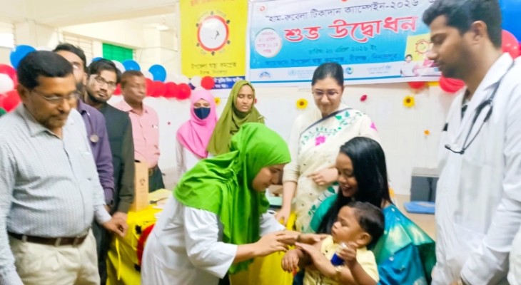 বীরগঞ্জে হাম-রুবেলা টিকাদান ক্যাম্পেইন এর শুভ উদ্বোধন