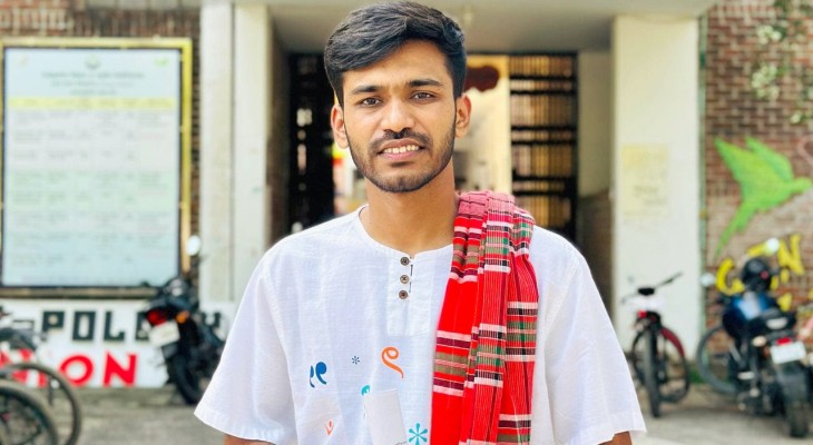 লুঙ্গি-গামছায় ভাইভার কারণ জানালেন শাবিপ্রবি শিক্ষার্থী