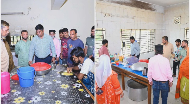 আবাসিক হল পরিদর্শনে কুবির নতুন উপাচার্য