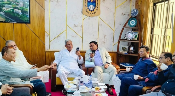 নোবিপ্রবি উপাচার্যের সঙ্গে নোয়াখালী-৪ আসনের এমপি শাহজাহানের সাক্ষাৎ