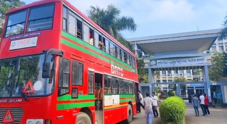 যবিপ্রবির ঝিনাইদহ ক্যাম্পাসে বাস সার্ভিস চালু