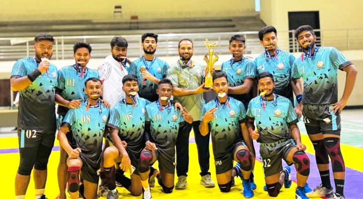 জাতীয় বিশ্ববিদ্যালয়কে হারিয়ে কাবাডিতে চ্যাম্পিয়ন যবিপ্রবি