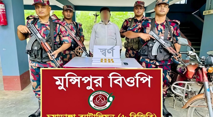 দামুড়হুদা সীমান্তে ১ কোটি ৭৬ লাখ টাকার স্বর্ণের বারসহ পাচারকারী আটক