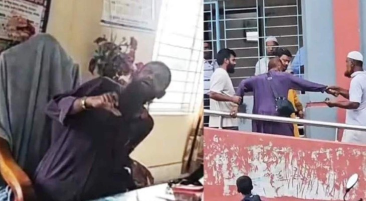 মদ্যপান করে বিদ্যালয়ের অফিসে বসে প্রধান শিক্ষকের মাতলামি