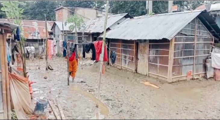মৌলভীবাজারে বন্যায় ক্ষতিগ্রস্ত ৩ হাজার ৬৬৭ ঘরবাড়ি