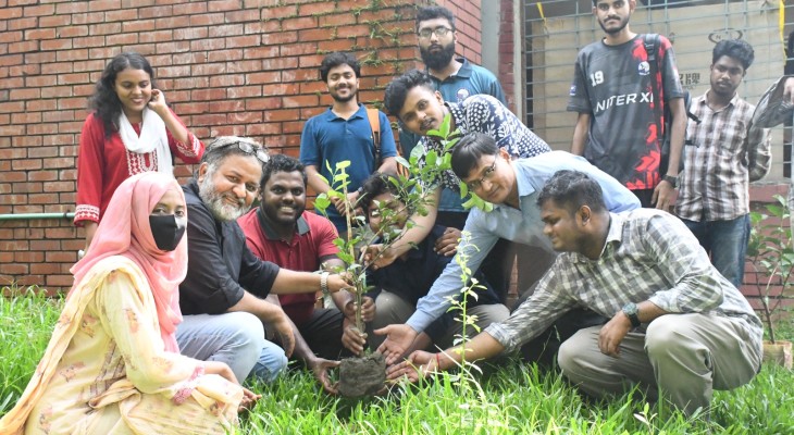 বৃক্ষরোপণের মাধ্যমে নিটার সাংবাদিক সমিতির নতুন কমিটির কার্যক্রমের সূচনা
