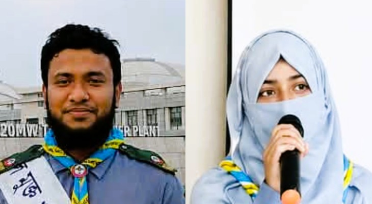 গোবিপ্রবি রোভার স্কাউট গ্রুপের নেতৃত্বে ফারিহা নওরিন ও তরিকুল ইসলাম
