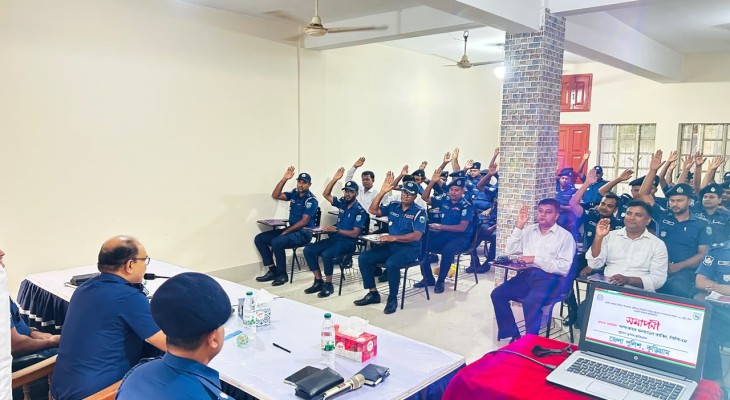 ভোটের মাঠে প্রস্তুত কুড়িগ্রাম পুলিশ, শেষ হলো নির্বাচনী প্রশিক্ষণ