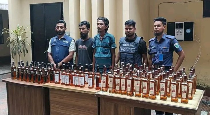 শেরপুরে ৮০ বোতল বিদেশি মদসহ দুইজন গ্রেফতার