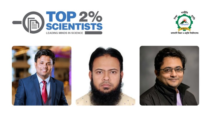 বিশ্বের শীর্ষ ২% গবেষকের তালিকায় রাবিপ্রবির তিন শিক্ষক