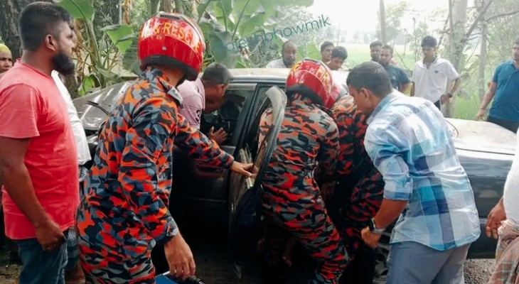 শ্রীমঙ্গলে প্রাইভেটকার নিয়ন্ত্রণ হারিয়ে শিশুর মৃত্যু, আহত ৩